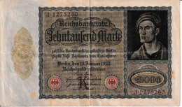 BILLETE DE ALEMANIA DE 10000 MARK DEL AÑO 1922 CON LETRA K (BANKNOTE) - 10.000 Mark