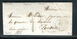 Càd De Beaune La Rolande ( Mal Frappé ) Sur Lettre Avec Texte Pour Pontoise En 1844  - F 202 - 1801-1848: Precursors XIX
