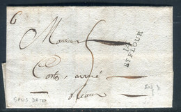 Marque Postale De St Flour Sur Lettre ( Sans Date ) Avec Texte Pour  Riom - F 204 - 1801-1848: Vorläufer XIX