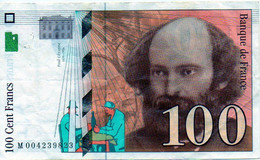 Billet 100 Francs Paul CEZANNE Année 1997 - M 004239823 - 100 F 1997-1998 ''Cézanne''