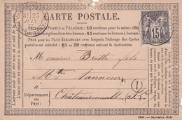 France Marcophilie - Département De L'Indre Et Loire - Chateau Renault - Boite D Authon - Carte Type Sage - 1877-1920: Semi-Moderne