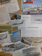 Lot De 60g De Coupures De Presse Et Photos De L'aéronef Britannique Handley Page HP-137 "Jetstream" - Aviazione