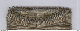 Aumônière Ou Sac De Bal En Sablé De Perles De Métal 12,5 X 17 Cm Hors Franges - 220 Grammes - Fin XIXème - Borse E Borsette