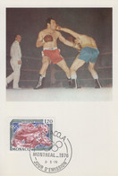 Carte Maximum  1er  Jour   MONACO    BOXE   Jeux  Olympiques  MONTREAL   1976 - Boxen