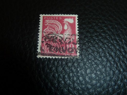 Type Coq Gaulois - Préoblitéré - Yt 111 - 12f. - Rouge Carminé - Oblitéré - Année 1953 - - 1953-1960