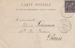 France Marcophilie - Département De L'Indre Et Loire - Chenonceaux - Carte Type Sage - 1877-1920: Semi Modern Period