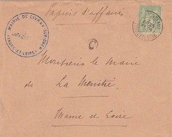 France Marcophilie - Département De L'Indre Et Loire - Chenonceaux - C Civray - Lettre Type Sage - 1877-1920: Semi-moderne Periode
