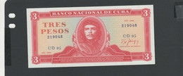 CUBA - Billet 3 Pesos 1988 NEUF/UNC Pick-107b - Cuba