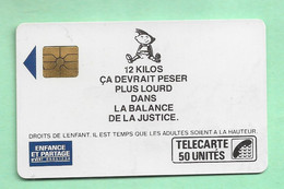 F84 ENFANCE ET PARTAGE *** Le Scan Represente La Carte En Vente *** (A8-P23) - 1989