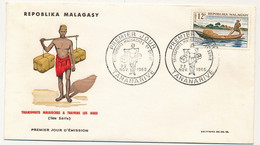 MADAGASCAR - 4 Enveloppes FDC - Transports Malgaches - Tananarive - 22 Nov 1966 - Madagaskar (1960-...)