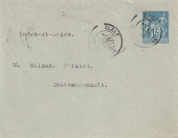 France Marcophilie - Département De L'Indre Et Loire - Cléré - Entier Type Sage - 1877-1920: Semi-Moderne