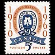 CANADA 1960 - Scott# 389 Girl Guide 50th. Set Of 1 MNH - Ongebruikt