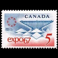 CANADA 1967 - Scott# 469 Montreal Expo. Set Of 1 MNH - Ongebruikt