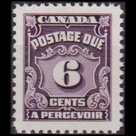 CANADA 1957 - Scott# J19 Numeral 6c MNH - Ongebruikt