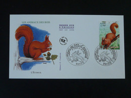 Delcampe - FDC Animaux Des Bois écureuil Squirrel France 2001 Ref 100322 - Nager
