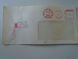 AD00012.51   Hungary Registered  Cover -EMA Red Meter Freistempel-1978 Metrimpex Budapest - Machine Labels [ATM]