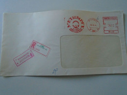 AD00012.52   Hungary Registered  Cover -EMA Red Meter Freistempel-1978 Metrimpex Budapest - Machine Labels [ATM]
