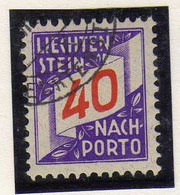 Liechtenstein -  1928 -   40  R. Timbre-Taxe - Oblitere - Portomarken