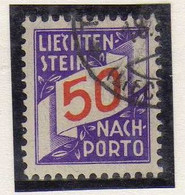 Liechtenstein -  1928 -   50  R. Timbre-Taxe - Oblitere - Segnatasse