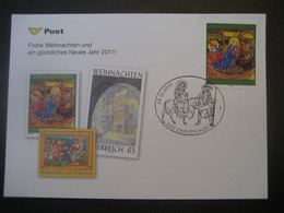 Österreich- Christkindl 24.12.2010 Auf Glückwunschkarte Der Post - Covers & Documents