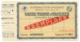 1000 LIRE CAMPIONE CON MATRICE TOURING CLUB ITALIANO CASSA VIAGGI MILANO SUP - [ 7] Errors & Varieties