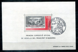 FRANZÖSISCH ANDORRA Block 1, Bl.1 FD Canc. - FRENCH ANDORRA , ANDORRE FRANÇAISE - Blocks & Sheetlets