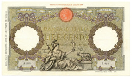 100 LIRE CAPRANESI AQUILA ROMANA FASCIO ROMA (L'AQUILA) 24/01/1942 SPL - Regno D'Italia – Other