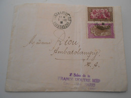 Madagascar , Lettre De Tananarive 1939 Pour Ambatolampy - Cartas & Documentos