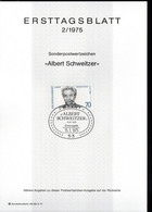 Bund 1975: Mi.-Nr. 830  ETB 2/1975:   Albert Schweitzer     (H004) - 1974-1980