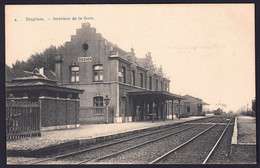 +++ CPA - DIEGHEM - Intérieur De La Gare - Statie  // - Machelen