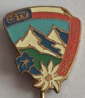 SPORT TURIST CSTV, Czechoslovakia, Alpinism, Mountaineering, Climbing Edelweiss, Runolist PIN  C/1 - Alpinismus, Bergsteigen
