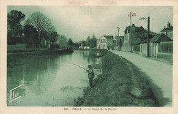 Niort * Route Et Le Canal De St Martin * Pêcheur Pêche à La Ligne - Niort