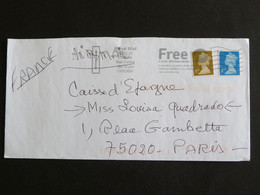 GRANDE BRETAGNE ROYAUME UNI GB AVEC TP TYPE MACHIN REINE QUEEN ELIZABETH II - Storia Postale