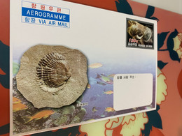 Korea Stamp Entire Shell Fossils Cover - Minéraux