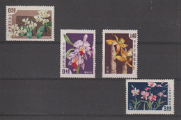 Taiwan 1958 Fleurs Orchidées 255-58, 4 Val ** MNH - Nuevos