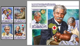 DJIBOUTI 2020 MNH Albert Schweitzer 4v+S/S - OFFICIAL ISSUE - DHQ2028 - Albert Schweitzer