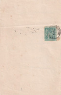 France Marcophilie - Département De L'Indre Et Loire - Gizeux - Lettre Type Sage - 1877-1920: Semi-moderne Periode