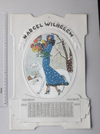 CALENDRIER 1933 PORTE-LETTRES Grand Format Genre DECOUPIS (carton Gaufré): MODE Lévrier CHAUMONT GRAY WILHELEM - Groot Formaat: 1921-40