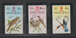 Hong Kong 1975 Oiseaux 300-2, 3 Val ** MNH - Neufs
