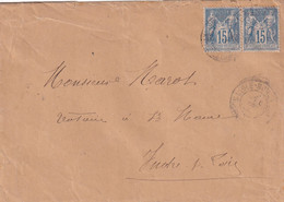 France Marcophilie - Département De L'Indre Et Loire - L'Isle Bouchard - Lettre Type Sage - 1877-1920: Semi-moderne Periode
