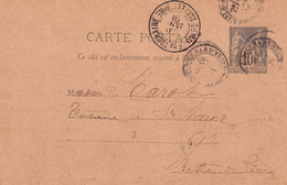 France Marcophilie - Département De L'Indre Et Loire - L'Isle Bouchard - Entier Type Sage - 1877-1920: Semi-moderne Periode