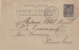 France Marcophilie - Département De L'Indre Et Loire - L'Isle Bouchard - Entier Type Sage - 1877-1920: Semi-Moderne