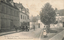 Breteuil * La Place Du Marché Au Beurre * Attelage * Commerce De Vins - Breteuil