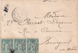 France Marcophilie - Département De L'Indre Et Loire - Joué Les Tours - Lettre Type Sage - 1877-1920: Semi Modern Period