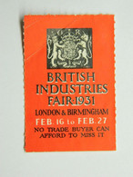 Cinderella Poster Stamp Vignette British Industries Fair 1931 London & Birmingham - Cinderella