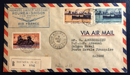 Nouvelle Calédonie Divers Sur Enveloppe - Liaison NOUMEA-SAIGON 8.12.1948 - (B4586) - Storia Postale