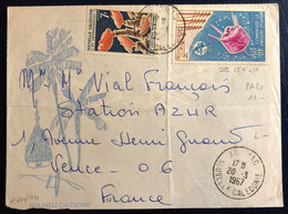 Nouvelle Calédonie N°322 Et PA N°89 Sur Enveloppe TAD KOUMAC 20.3.1967 - (B4596) - Cartas & Documentos