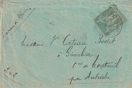 France Marcophilie - Département De L'Indre Et Loire - Limeray - Lettre Type Sage - 1877-1920: Semi Modern Period