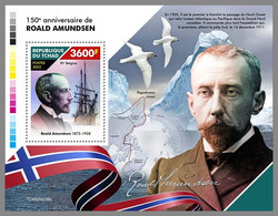 CHAD 2022 MNH Roald Amundsen S/S - OFFICIAL ISSUE - DHQ2307 - Esploratori E Celebrità Polari