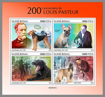 GUINEA BISSAU 2022 MNH Louis Pasteur Dogs Hunde Chiens M/S - IMPERFORATED - DHQ2307 - Louis Pasteur